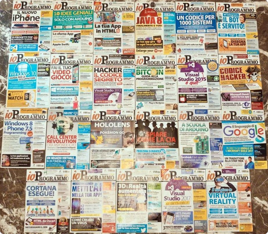 Tutti i numeri di ioProgrammo con almeno un mio articolo